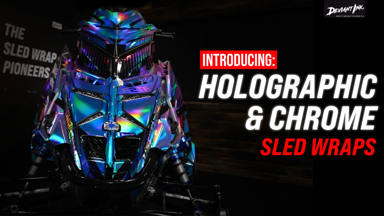 Chrome Snowmobile Wrap