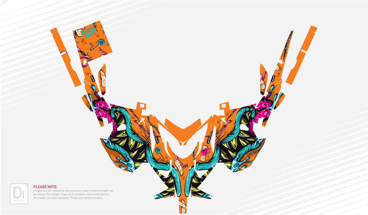 Arctic Cat ZR 8000 Upgraded Gold Sparkle Flake Clearance Decal Kit 12