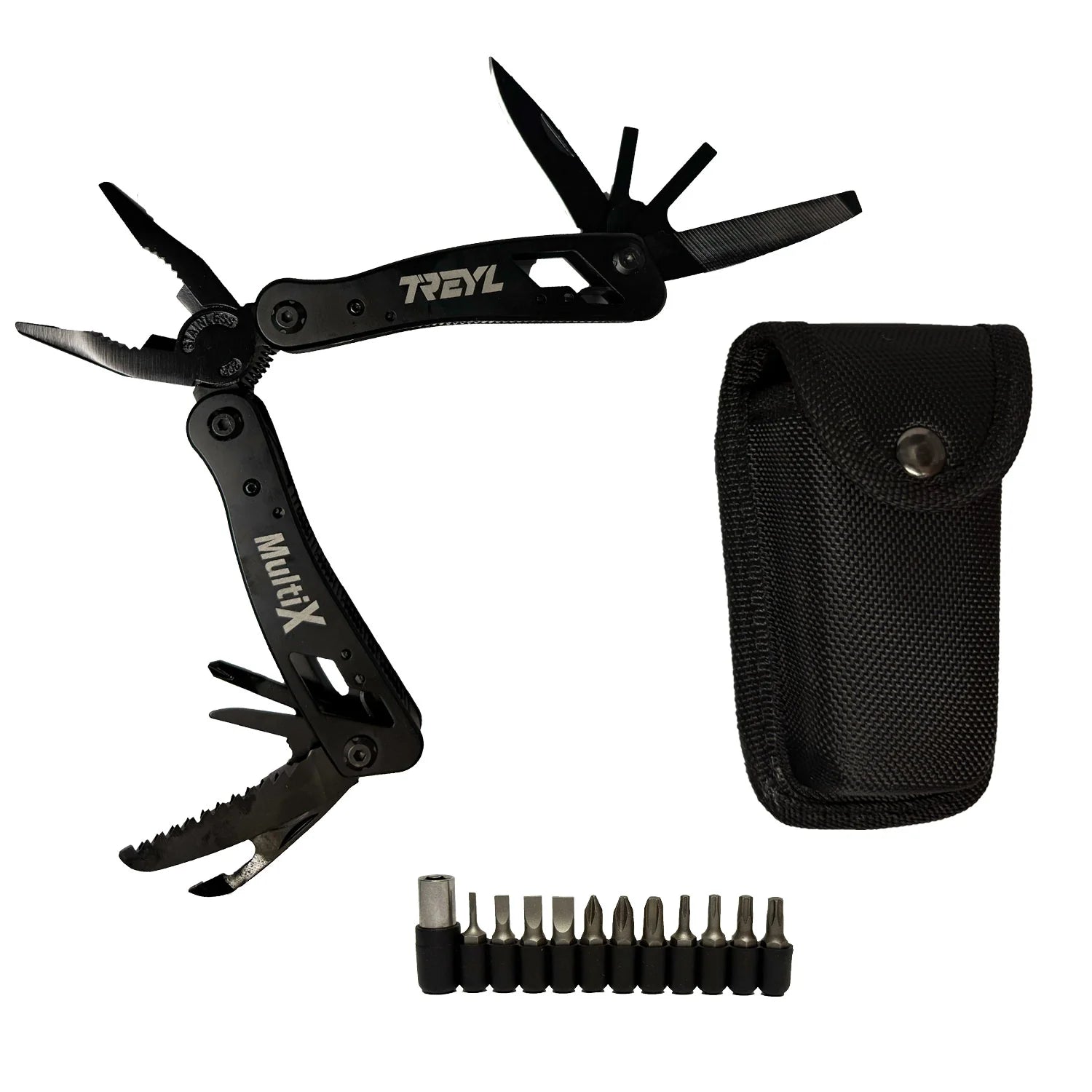 Treyl MultiX Multi-Tool 12-in-1 Stainless Steel Survival Gear