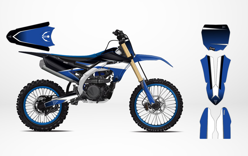 retro yz250 graphics blue