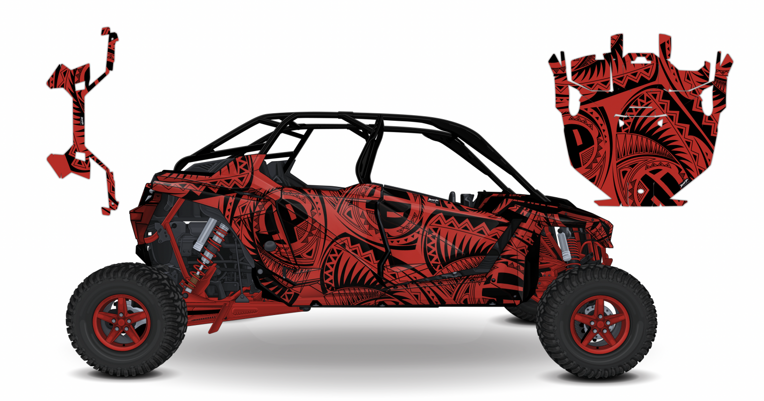 Best Red RZR Wraps Polaris SxS Custom UTV Graphics
