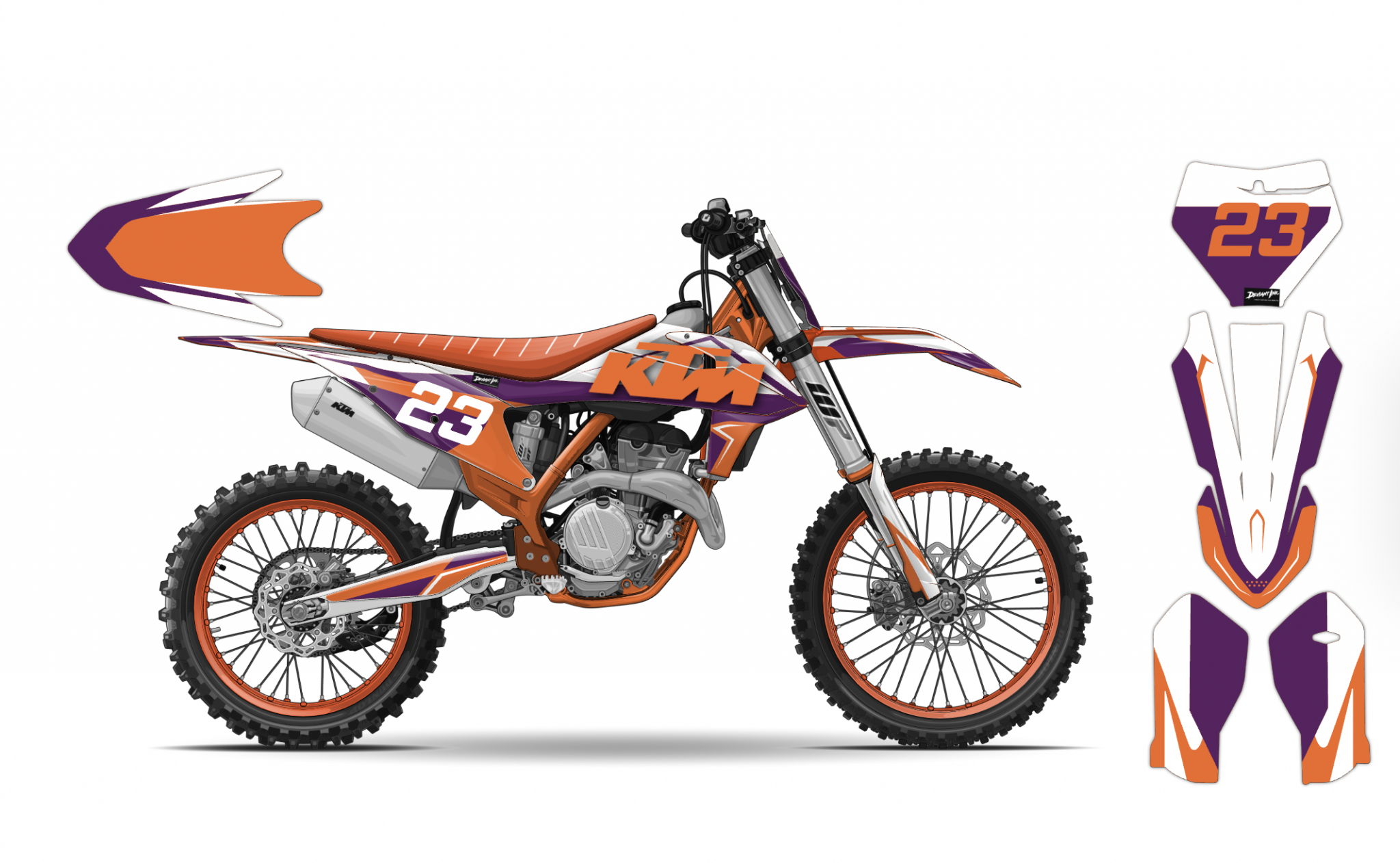 Premium Retro KTM Graphics Kits For KTM Dirt Bike Decals