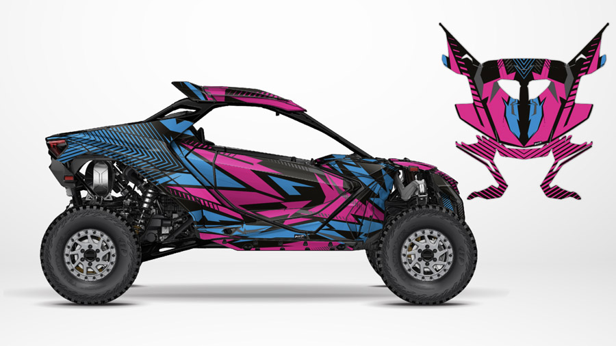 PINK AND BLUE RACER MAVERICK R WRAP