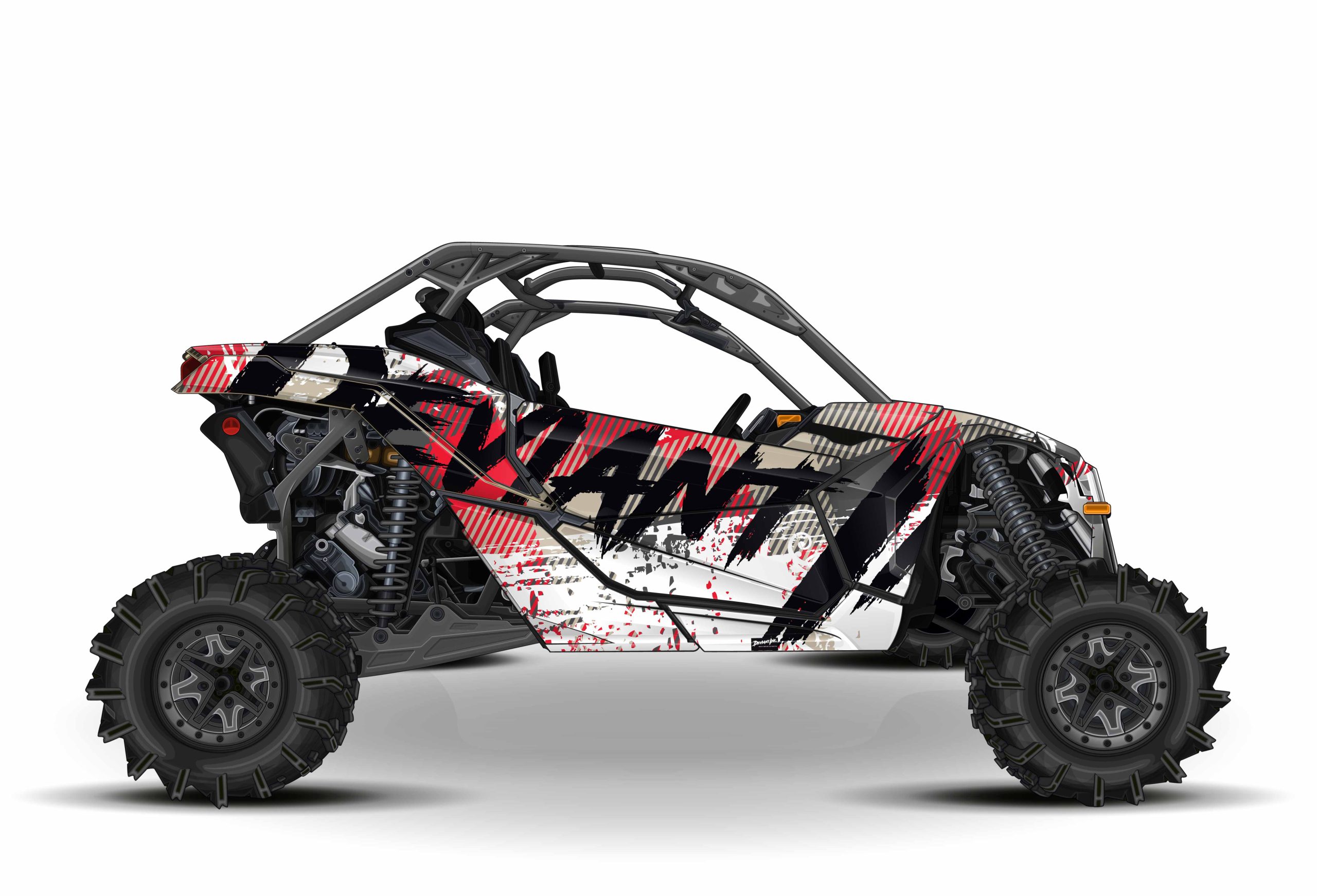 Can Am X3 wrap that is red and white 