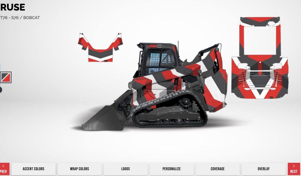 Bobcat t-76 wrap from Deviant ink