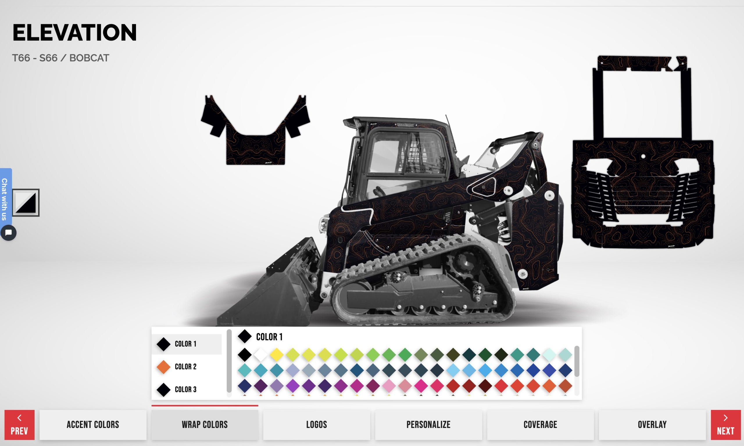 t66 elevation changing the color of the wrap